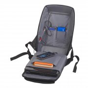 Рюкзак "City" с USB-разъемом черный с коричневым