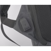 Рюкзак "City" с USB-разъемом черный с коричневым