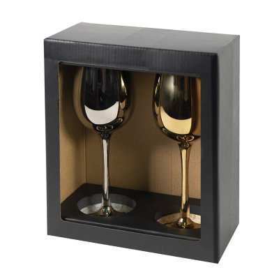 Набор бокалов для вина MOONSUN (2шт) серебристый, золотистый