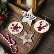 Украшение новогоднее RED DEER бежевый