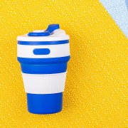 Стакан складной BUTTON, 350 мл Синий