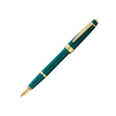 Ручка перьевая «Bailey Light Polished Green Resin and Gold Tone», перо F арт. 421355
