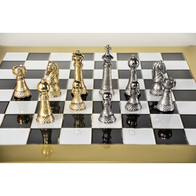 Шахматы "Классические" золотистый с серебром