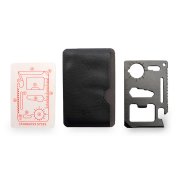 Мультиинструмент WICAX в чехле из искусственной кожи, 7 x 4.5 см, нерж. сталь, черный, серебристый Серебро