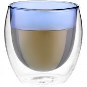Стакан с двойными стенками Glass Bubble, синий арт. 5676.40 Стакан с двойными стенками Glass Bubble, синий арт. 5676.40