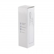 Бутылка для воды "Фитнес", покрытие пудра, 0,7 л. белый