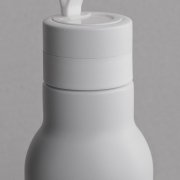 Бутылка для воды "Фитнес", покрытие пудра, 0,7 л. белый
