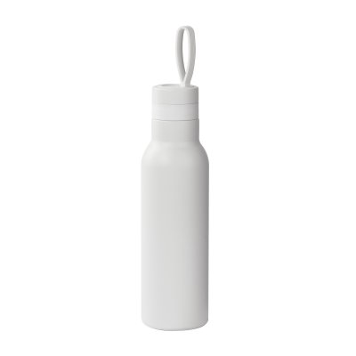Бутылка для воды "Фитнес", покрытие пудра, 0,7 л. белый