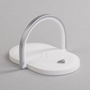 Лампа складная с беспроводным (15W) зарядным устройством "Sky Light" белый с серым