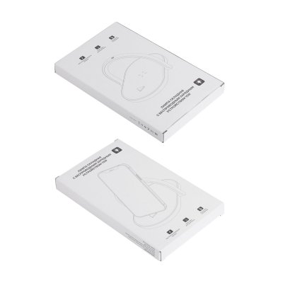 Лампа складная с беспроводным (15W) зарядным устройством "Sky Light" белый с серым