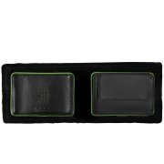 Кошелек Partinico, черный с зеленым