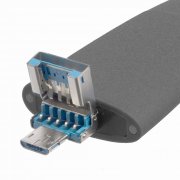 Флешка Pebble Universal, USB 3.0, серая, 64 Гб арт. 15810.04 Флешка Pebble Universal, USB 3.0, серая, 64 Гб арт. 15810.04