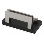 Подставка для визиток "Круиз", серебристый/черный