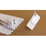 Беспроводное (15W) зарядное устройство "Липкий Бандит" с присосками белый