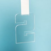 Медаль SECOND PLACE в подарочной упаковке, акрил прозрачный