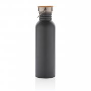 Бутылка из нержавеющей стали с бамбуковой крышкой Modern