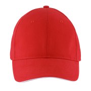 Бейсболка SOLAR, 6 клиньев, застежка на липучке Красный арт. 703092.908