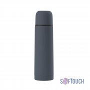 Термос "Крит", покрытие soft touch, 0,5 л. серый