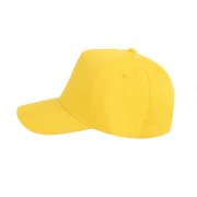 Бейсболка LIGHT, 5 клиньев, застежка на липучке Жёлтый