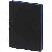 Ежедневник Flexpen Black, недатированный, черный с синим