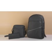 Набор "TRIO" 3в1: рюкзак, сумка, несессер черный