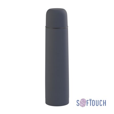 Термос "Родос", покрытие soft touch, 1 л. серый