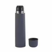 Термос "Родос", покрытие soft touch, 1 л. серый