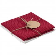 Набор кухонных полотенец Good Wipe, белый с красным арт. 11176.50