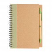 Блокнот на спирали Kraft с ручкой