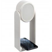 Настольная лампа с зеркалом и беспроводной зарядкой Tyro, белая арт. 13370.60