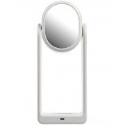 Настольная лампа с зеркалом и беспроводной зарядкой Tyro, белая арт. 13370.60