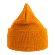 Шапка вязаная PURE с отворотом из пряжи Polylana® горчичный Жёлтый