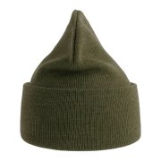 Шапка вязаная PURE с отворотом из пряжи Polylana Зеленый