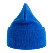 Шапка вязаная PURE с отворотом из пряжи Polylana Синий