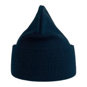 Шапка вязаная PURE с отворотом из пряжи Polylana Синий