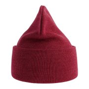 Шапка вязаная PURE с отворотом из пряжи Polylana Бордовый