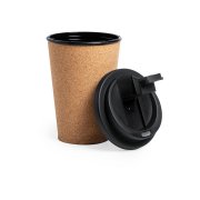 Стакан CORK с крышкой, 350мл коричневый