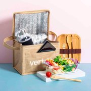 Ланч-бокс BEJAR, ложка, вилка нож в комплекте, стекло/бамбук прозрачный арт. 346799