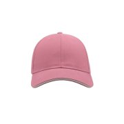 Бейсболка LIBERTY SANDWICH, 6 клиньев, сэндвич, металлическая  застежка Розовый