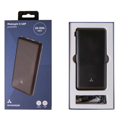 Внешний аккумулятор Accesstyle Midnight II (10000 mAh), черный Черный