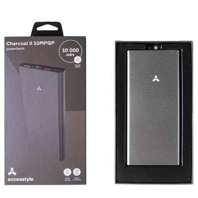 Внешний аккумулятор  Accesstyle CHARCOAL II (10000 mAh), серебристый Серебро