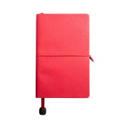 Ежедневник недатированный Fusion, А5, красный, кремовый блок в линейку Красный