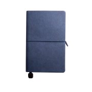 Ежедневник недатированный Fusion, А5, темно-синий, кремовый блок в линейку Темно-синий