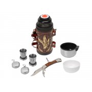 Термос в кожаном чехле