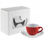 Чайная пара Cozy Morning, красная с белым арт. 79134.56