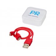 Двусторонний кабель для зарядки Ario «3-в-1» в тканевой оплетке