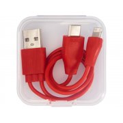 Двусторонний кабель для зарядки Ario «3-в-1» в тканевой оплетке