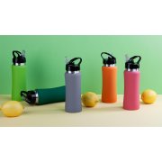 Бутылка для воды "Индиана" 0,6 л., покрытие soft touch серый