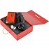 Коробка складная подарочная, 37x25x10cm, кашированный картон, красный Красный