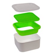 Подарочный комплект для проращивания микрозелени: проращиватель, семена мицуны Зеленый